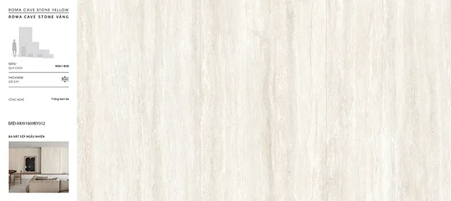 ROMA CAVE STONE VÀNG BRD-M091809BY012