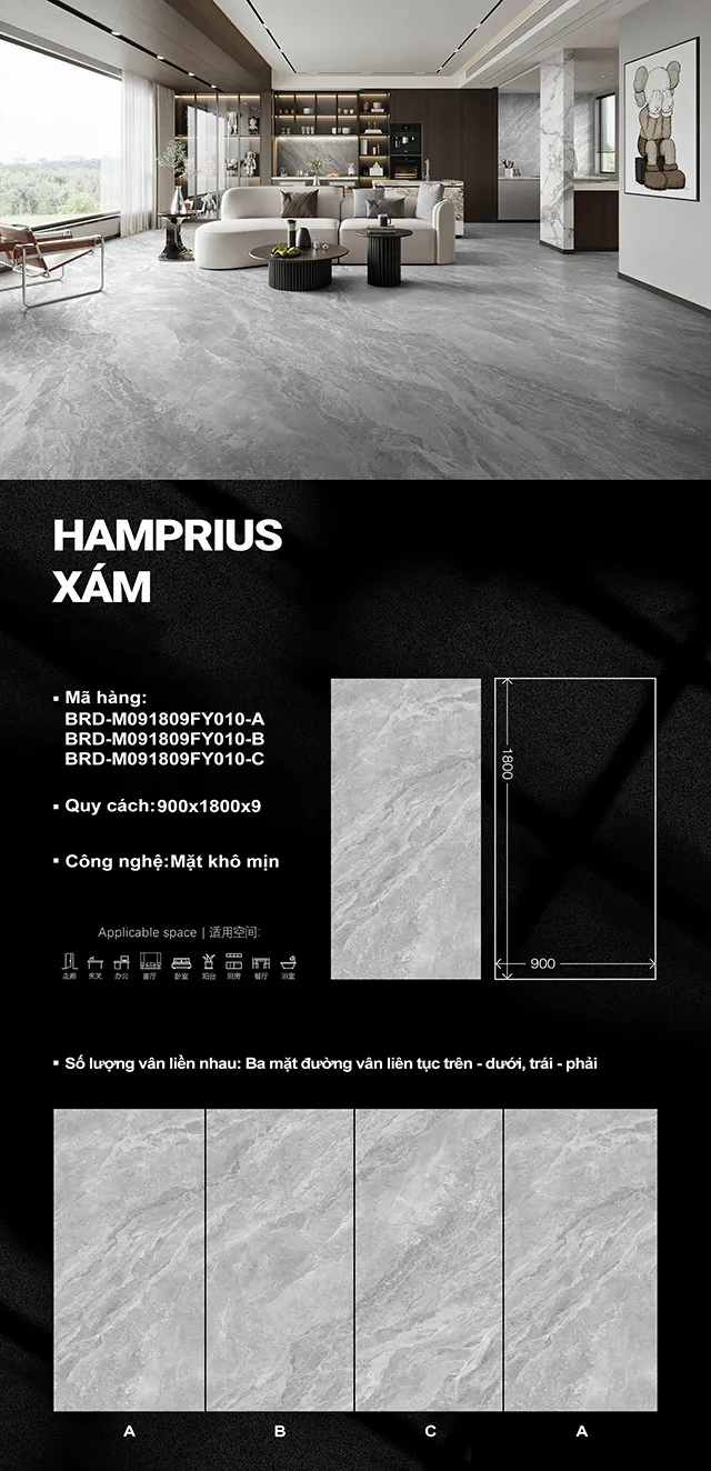 Hamprius xám BRD-M091809FY010