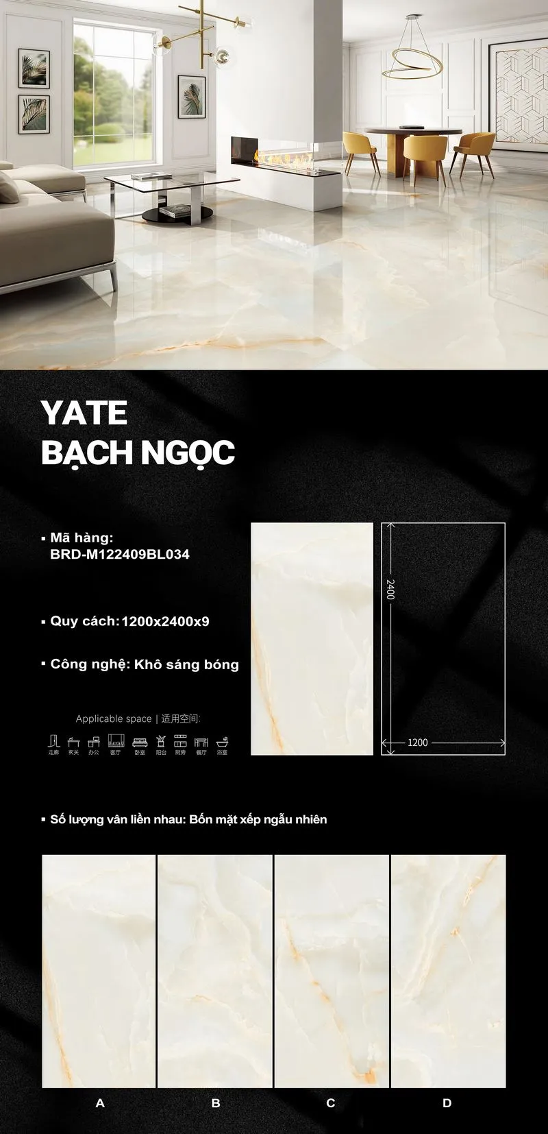 Yate Bạch Ngọc M122409BL034