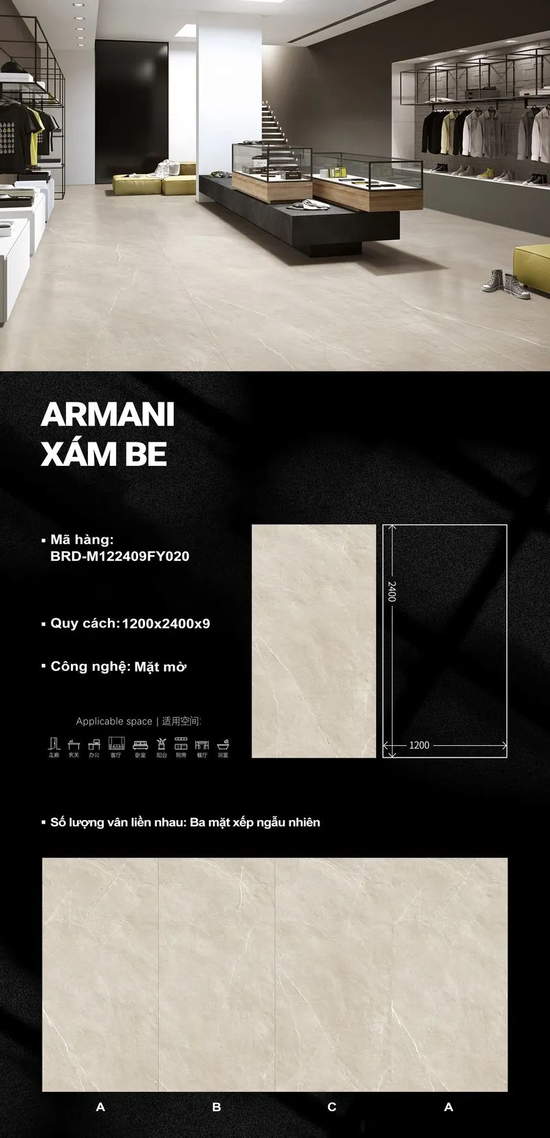 Armani Xám Be M122409FY020