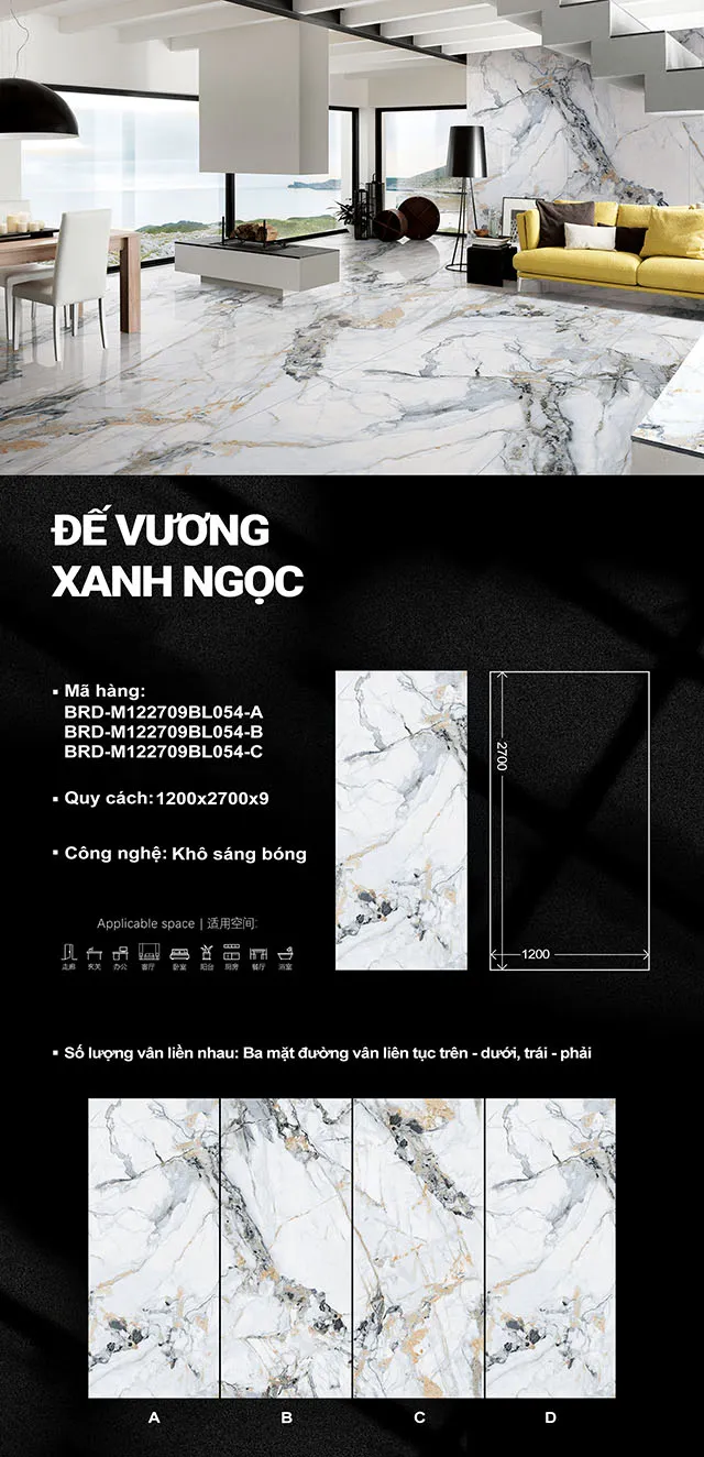 Đế vương xanh ngọc M122709BL054